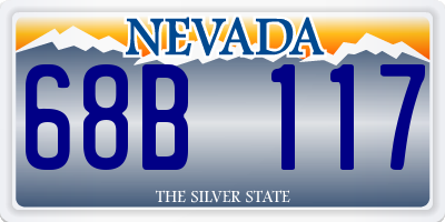 NV license plate 68B117