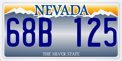 NV license plate 68B125