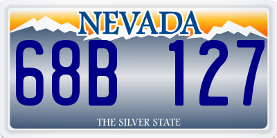 NV license plate 68B127