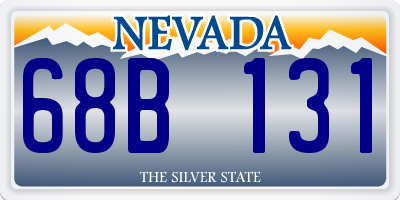 NV license plate 68B131