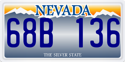 NV license plate 68B136