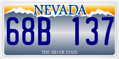 NV license plate 68B137
