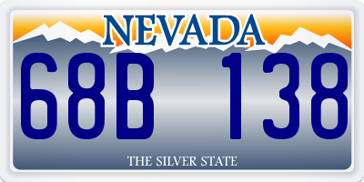 NV license plate 68B138