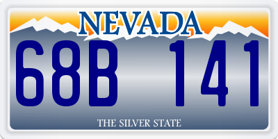 NV license plate 68B141