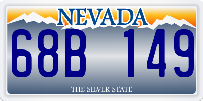 NV license plate 68B149