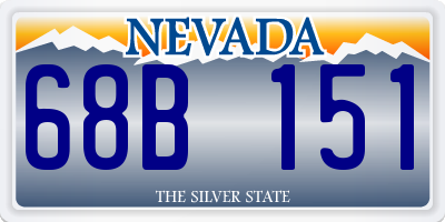 NV license plate 68B151