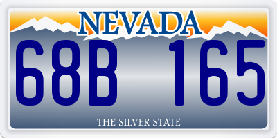 NV license plate 68B165