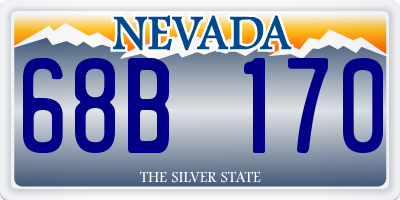 NV license plate 68B170