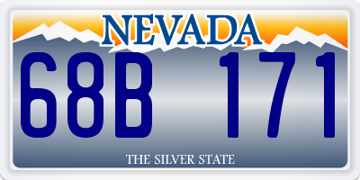 NV license plate 68B171