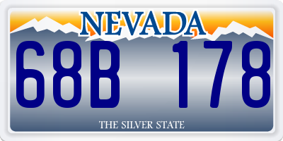 NV license plate 68B178