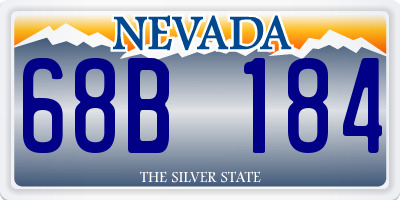 NV license plate 68B184