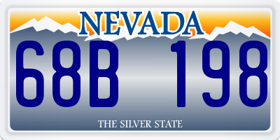 NV license plate 68B198