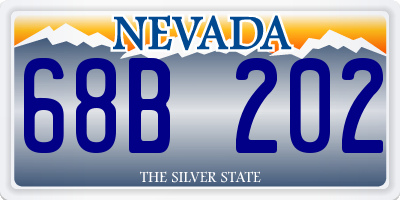 NV license plate 68B202