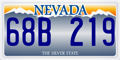 NV license plate 68B219