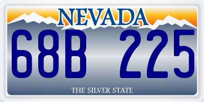 NV license plate 68B225