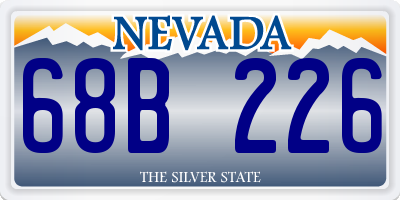 NV license plate 68B226