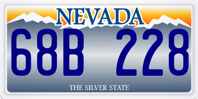 NV license plate 68B228
