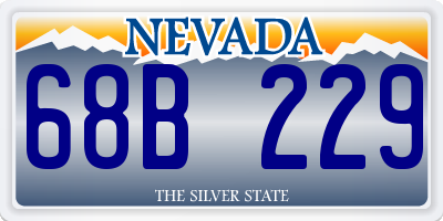 NV license plate 68B229
