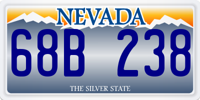 NV license plate 68B238