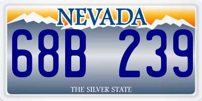 NV license plate 68B239