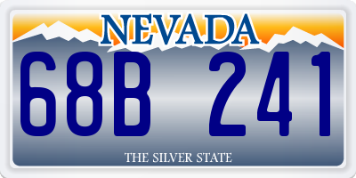 NV license plate 68B241