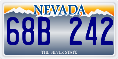 NV license plate 68B242