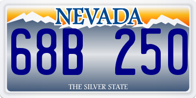 NV license plate 68B250