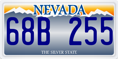 NV license plate 68B255