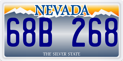 NV license plate 68B268