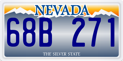 NV license plate 68B271