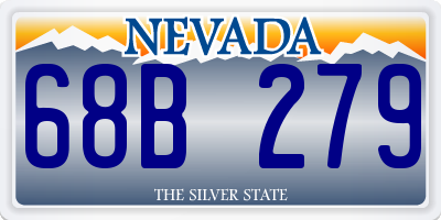 NV license plate 68B279