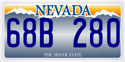 NV license plate 68B280