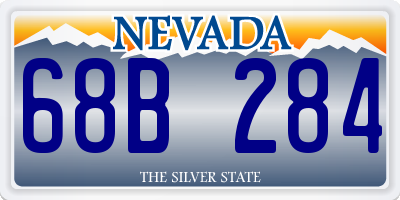 NV license plate 68B284