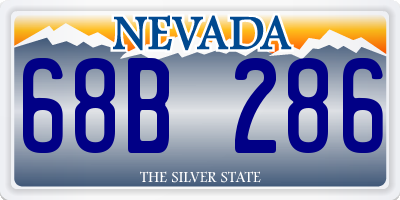 NV license plate 68B286