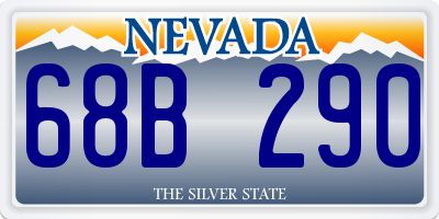 NV license plate 68B290