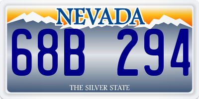NV license plate 68B294