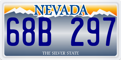 NV license plate 68B297