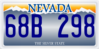 NV license plate 68B298