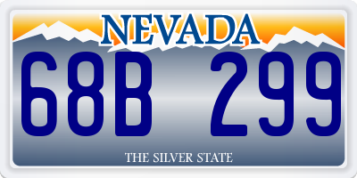 NV license plate 68B299