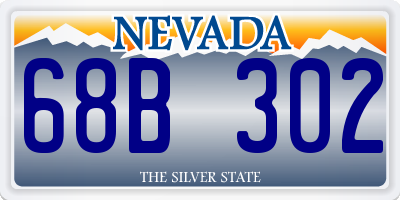 NV license plate 68B302
