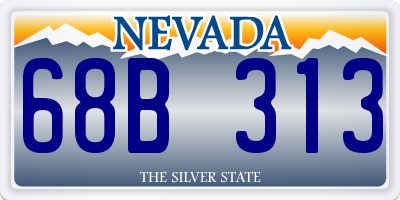 NV license plate 68B313