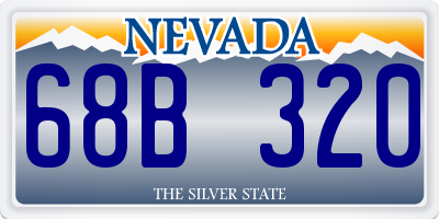 NV license plate 68B320