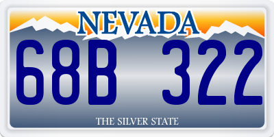 NV license plate 68B322