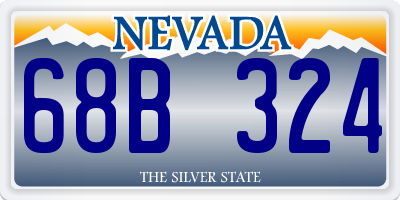 NV license plate 68B324