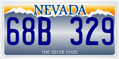 NV license plate 68B329