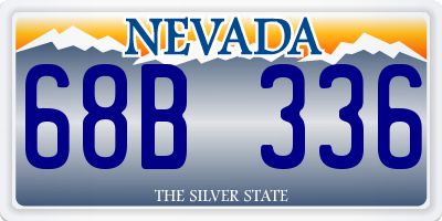 NV license plate 68B336