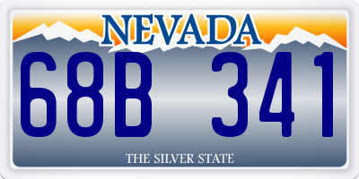 NV license plate 68B341