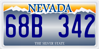 NV license plate 68B342