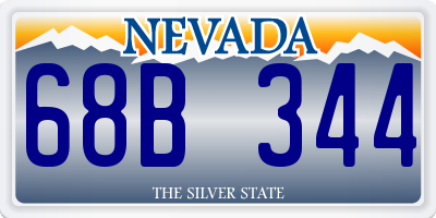NV license plate 68B344
