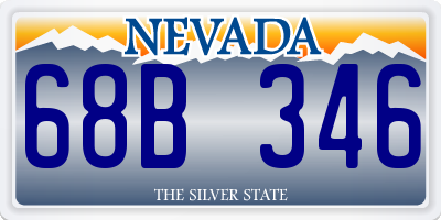 NV license plate 68B346